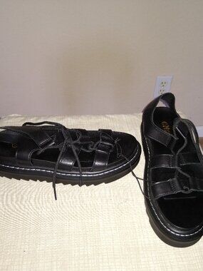 NWT! Mudd Black Gladiator Lace-Up Sandals Platform Sz 9.5